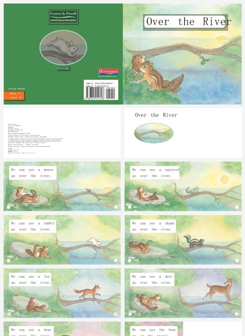 卡通英语绘本overtheriver教育教学PPT