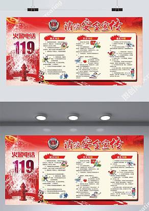 大气消防安全宣传展板