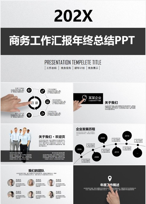 202X商务工作汇报年终总结PPT