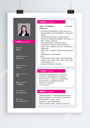 市场贸易简历模板