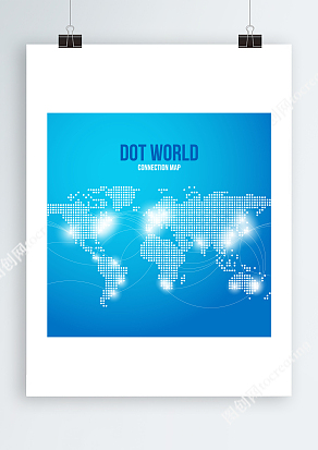 科技感AI矢量世界地图