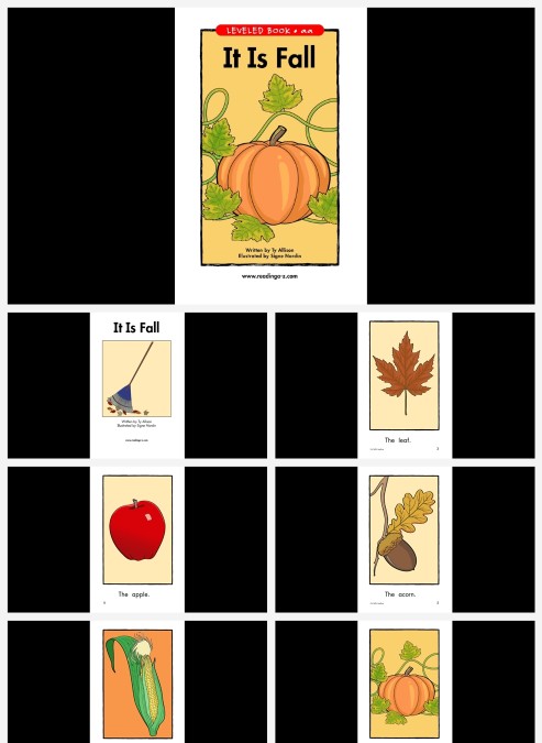 卡通英语绘本ITISFALLppt模板