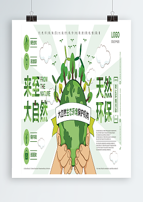 绿色住宅，清洁能源，防止环境污染主题海报