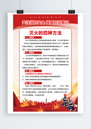 关注消防安全海报