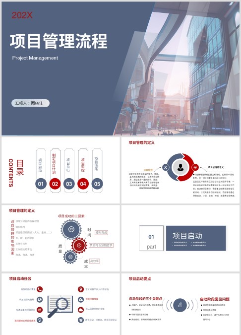 202X商务风项目管理流程PPT