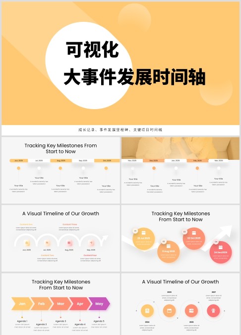 可视化关键事件发展里程碑