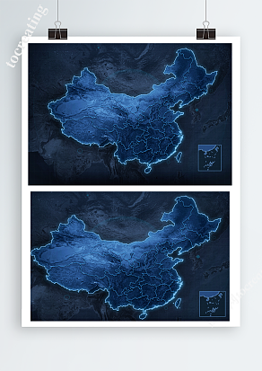 立体科技地图科技感可视化代大屏3D地图
