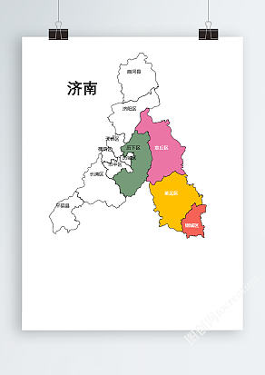 山东省矢量地图精确到县区SVG、AI地图