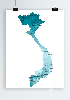 高清矢量越南地图AI、CDR文件