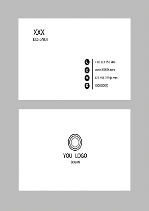 白色简约时尚名片设计