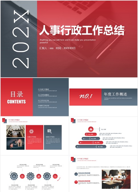 人事行政工作总结汇报人事述职PPT