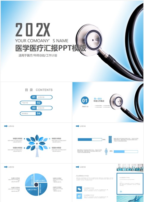 医学医疗汇报PPT模版