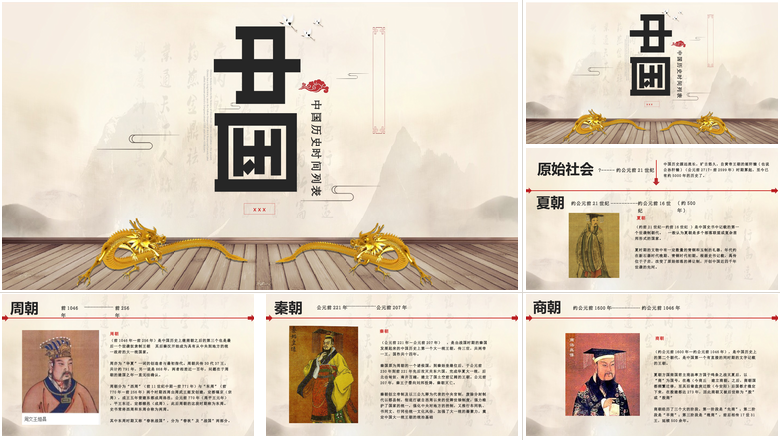 中国历史时间列表中国历史说课PPT课件