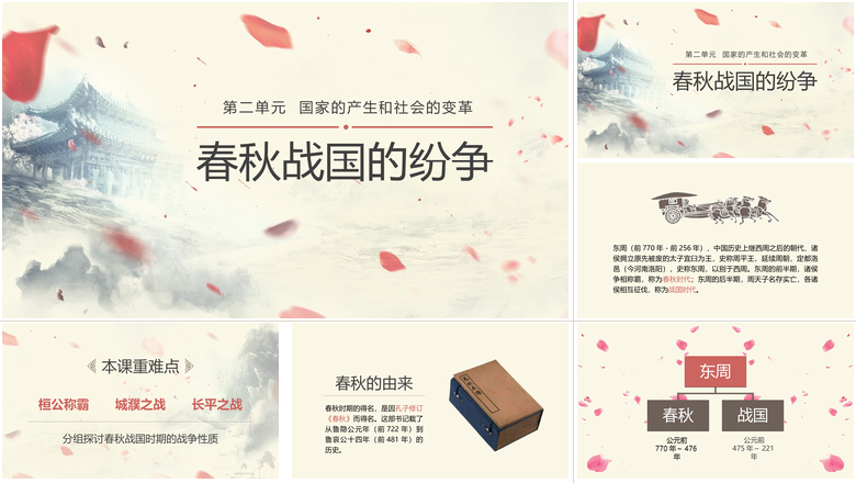 春秋战国的纷争中国历史说课PPT课件 