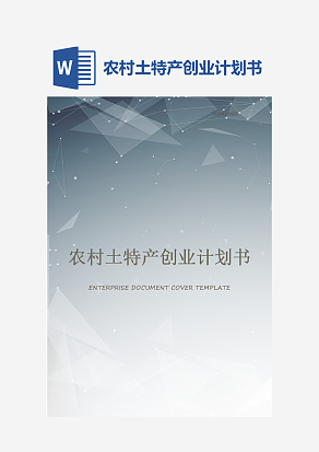 农村土特产创业计划书