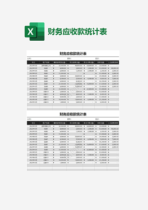 财务应收款统计表