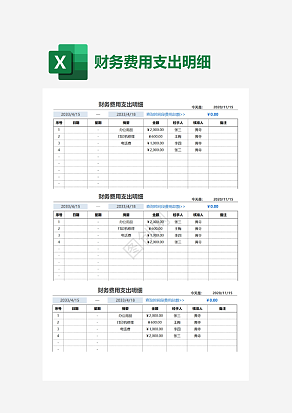 财务费用支出明细