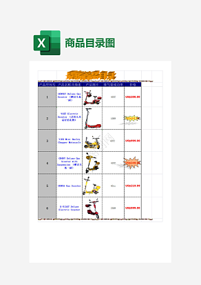 超市商品目录图