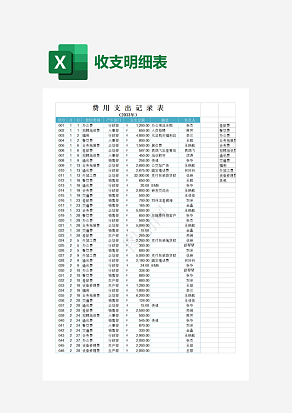 日常费用支出记录表