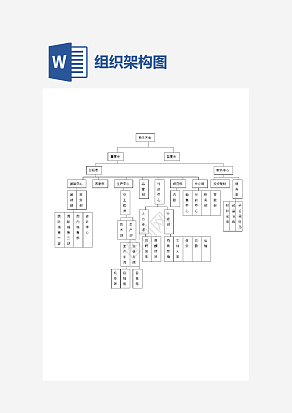 企业公司组织架构图word模板