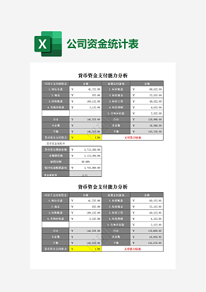 货币资金支付能力分析