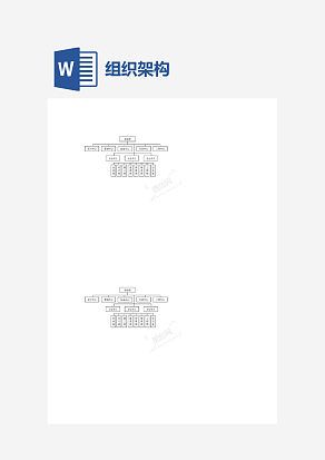 公司组织人事架构图word模板