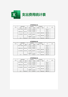 公司日常费用统计表