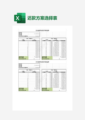 企业最佳还款方案选择表
