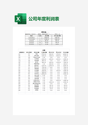 公司业务利润表