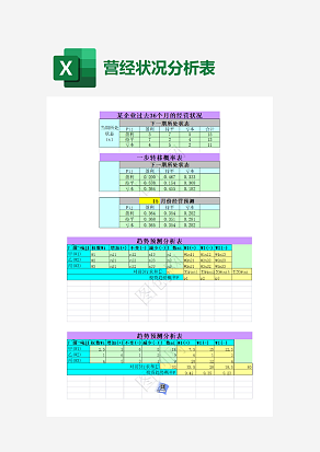 彩色营经状况分析表