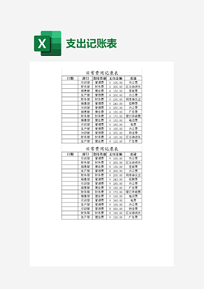 公司日常支出记录表