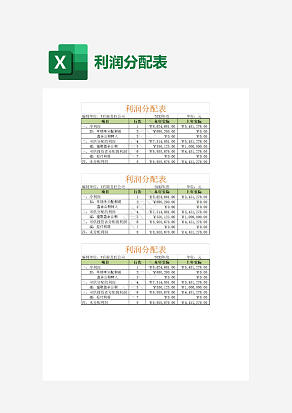 互联网公司利润分配表