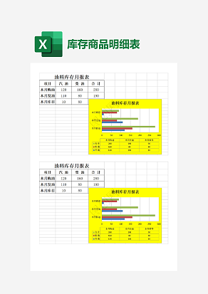 油料库存月报表