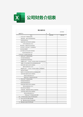 经典实用现金流量表