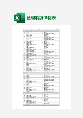 公司管理制度详情表