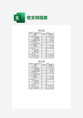 公司收益损益表