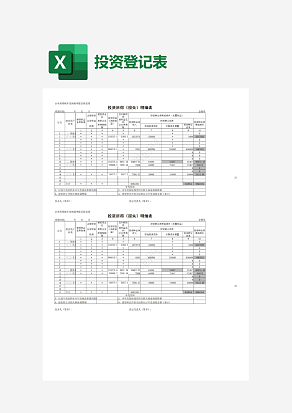 投资所得(损失)明细表