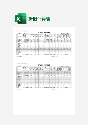资产折旧摊销明细表