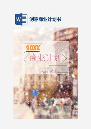 创意商业计划书word