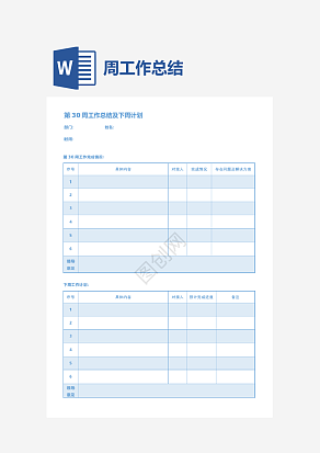 周工作总结及下周计划