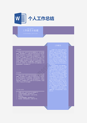 今后目标及工作报告