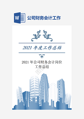 公司财务会计岗位工作总结