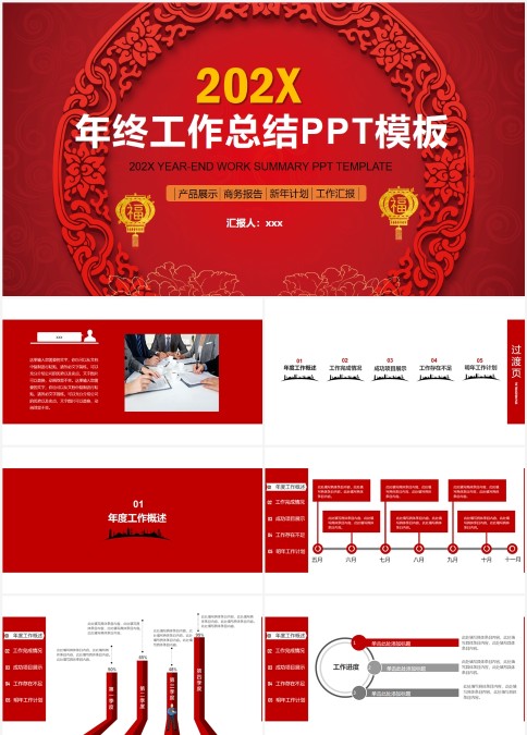 年终工作总结PPT模板