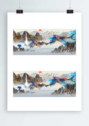 烟雾朦胧 余烟袅袅背景墙