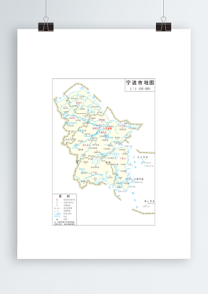 宁波市政区图岛式（高清EPS版 ）