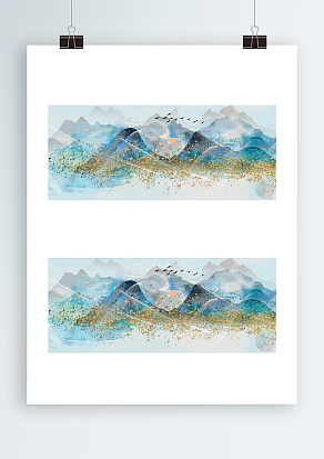 幻影山间背景帷幕设计