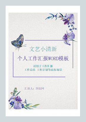 个人工作汇报WORD模板