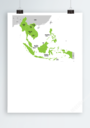 可编辑东南亚矢量地图AI/CDR