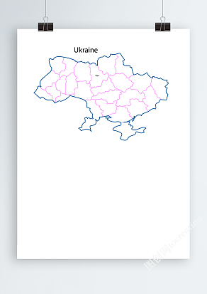 乌克兰矢量地图Ai