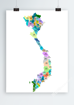 多彩高清矢量越南地图AI\CDR